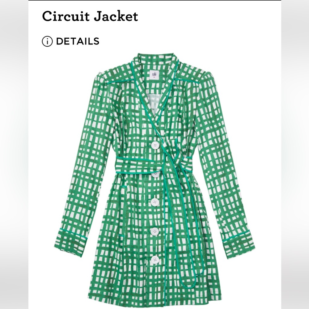 CAbi Circuit jacket NEW Style 6025 green & white